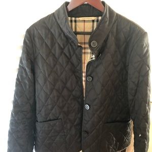 Classic Burberry Quilted Coat with garment bag